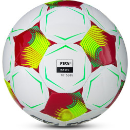 Мяч футб. SELECT Contra DB V26, 0854171012, р.4, FIFA Basic, 32 пан, ПУ, гибрид.сш, бело-желто-красн