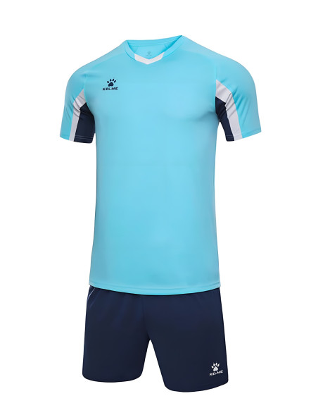 Футбольная форма KELME Short-Sleeved Football Suit (Light Blue/Dark Blue)
