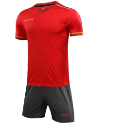 Детская футбольная форма KELME S/S Football Set Kid (Red/Dark Grey)