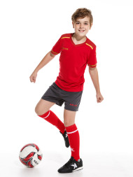 Детская футбольная форма KELME S/S Football Set Kid (Red/Dark Grey)