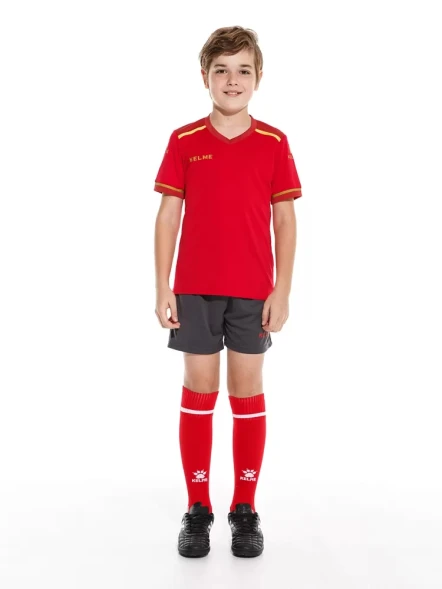 Детская футбольная форма KELME S/S Football Set Kid (Red/Dark Grey)