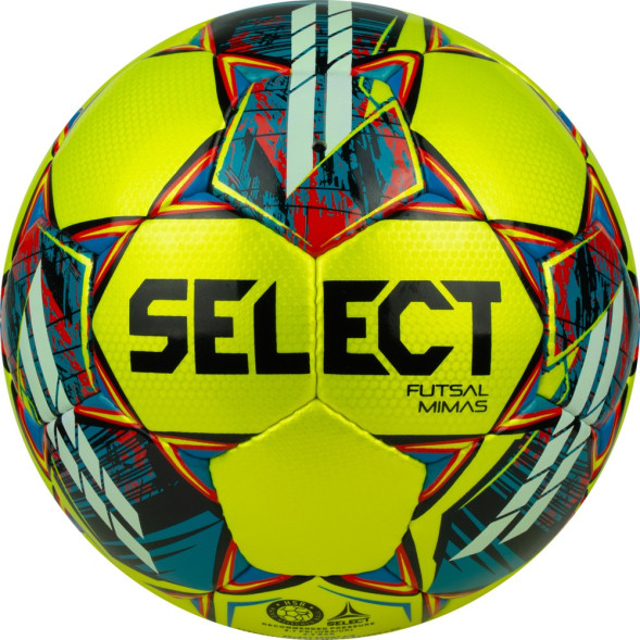 Мяч футзал. SELECT Futsal Mimas, 1053460005, р.4, FIFA Basic, 32пан, гл.ПУ, руч.сш, бел-сине-красный