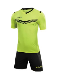 Детская футбольная форма KELME Short Sleeve Football Set Kids (Light Green/Black)