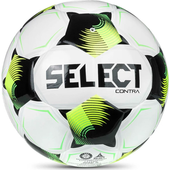 Мяч футб. SELECT Contra DB V26, 0855171012, р.5, FIFA Basic, 32 пан, ПУ, гибр.сш, бело-желто-черный