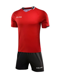 Футбольная форма KELME Short Sleeve Football Uniform (Red/Black)