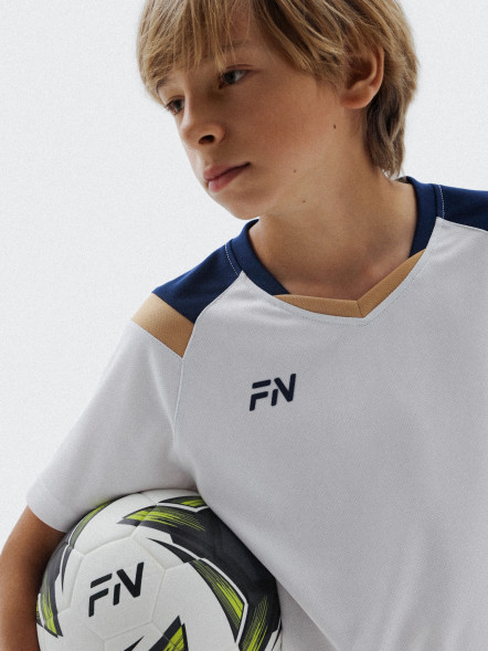 Детская футбольная форма FN Orbital Kid (White/Dark Blue)