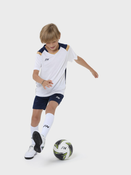 Детская футбольная форма FN Orbital Kid (White/Dark Blue)