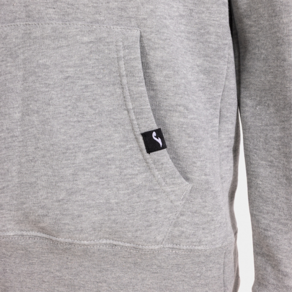 SUDADERA CON CAPUCHA LION GRIS MELANGE