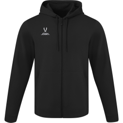 Флисовое худи на молнии JÖGEL ESSENTIAL Cotton Fleece FZ Hoodie, черный