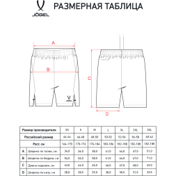Шорты тренировочные без карманов JÖGEL PREMIER PerFormDRY Training Shorts, темно-серый