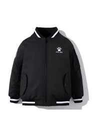 Детский бомбер KELME Boys Baseball Collar Cotton Coat Black