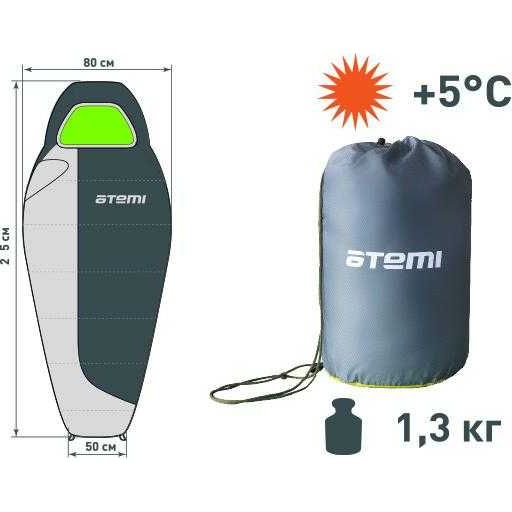 Спальный мешок туристический, 250 г/м2, +5 С, C2