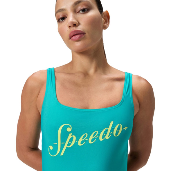 Купальник SPEEDO Logo Square Back Swimsuit, 8-00521216038, р 30 (рос 42), cеро-бирюзовый
