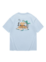 Футболка KELME Round Neck Short Sleeve T-Shirt Light Blue