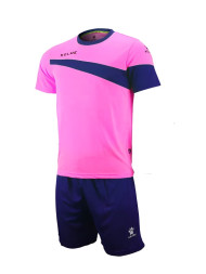 Футбольная форма KELME Short Sleeve Football Uniform (Pink/Dark Blue)