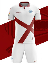 Футбольная форма KELME Alaves Away Game Suit T-Shirt Domestic Size White