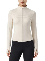 Женская толстовка KELME Stand-Up Collar Knit Cardigan Beige