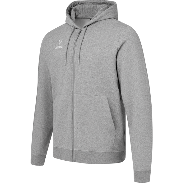 Флисовое худи на молнии JOGEL ESSENTIAL Cotton Fleece FZ Hoodie, серый меланж