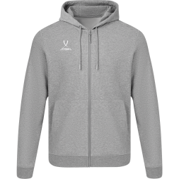 Флисовое худи на молнии JOGEL ESSENTIAL Cotton Fleece FZ Hoodie, серый меланж
