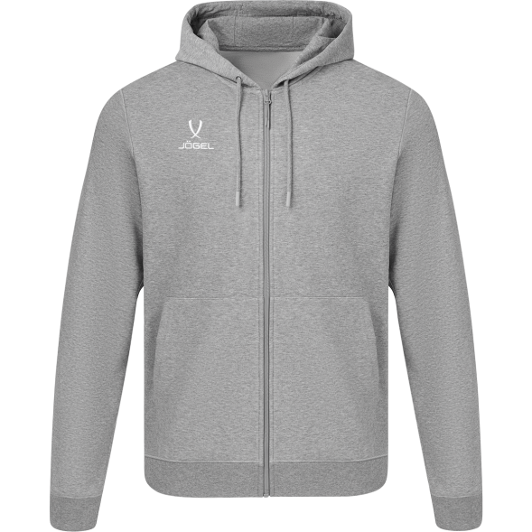 Флисовое худи на молнии JOGEL ESSENTIAL Cotton Fleece FZ Hoodie, серый меланж