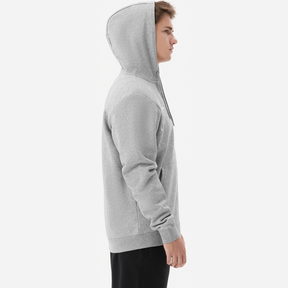 Флисовое худи на молнии JOGEL ESSENTIAL Cotton Fleece FZ Hoodie, серый меланж