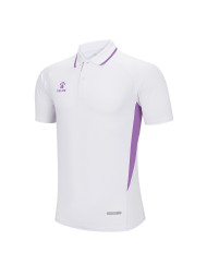 Футболка-поло KELME Short Sleeve Polo Shirt (White/Light Purple)