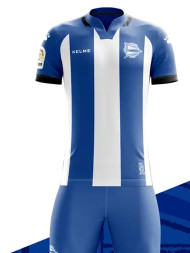 Футбольная форма KELME Alaves Game Uniform Home Football T-Shirt Domestic Size Blue