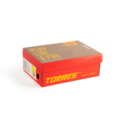 Бутсы зальные TORRES RAYO KID детские, TS134235-124-28, р.28, резина,ПУ,текстиль, чёрно-оранжевый