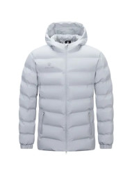 Пуховик KELME Hooded Short Cotton Jacket Light Gray