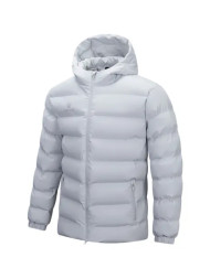 Пуховик KELME Hooded Short Cotton Jacket Light Gray