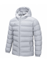 Пуховик KELME Hooded Short Cotton Jacket Light Gray