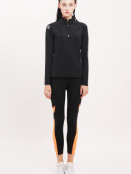 Леггинсы KELME Knitted Tights (Black/Orange)