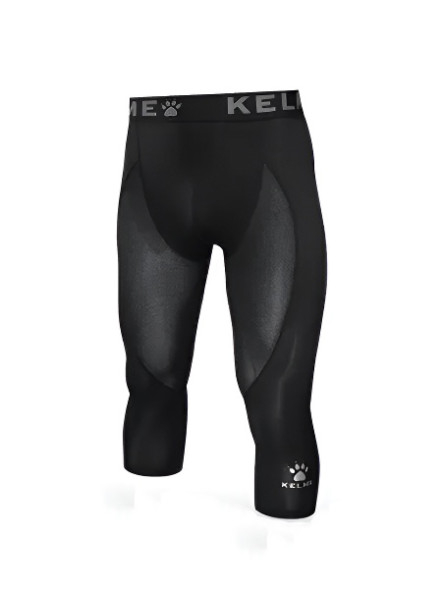 Термобелье низ KELME Men's Tight Cropped Trousers Black