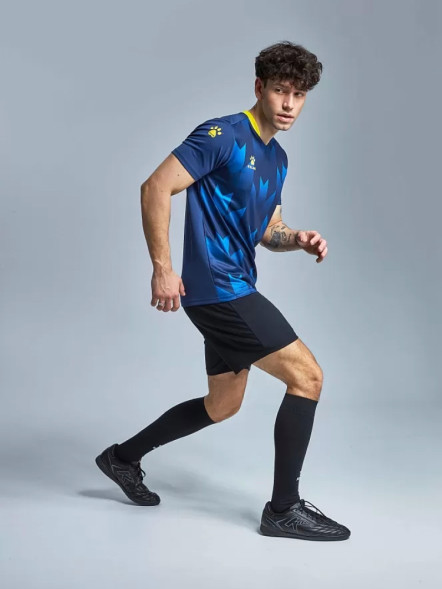 Футбольная форма KELME Short-Sleeved Football Suit (Dark Blue/Black)
