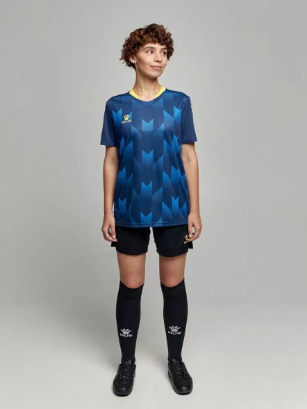 Футбольная форма KELME Short-Sleeved Football Suit (Dark Blue/Black)