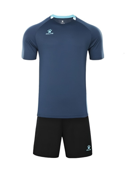 Футбольная форма KELME Short-Sleeved Football Suit (Dark Blue/Black)