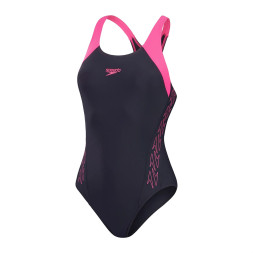 Купальник SPEEDO Hyperboom Splice, 8-00372516919, р.30 (рос.42), темносине-розовый