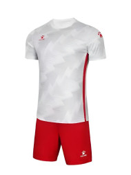 Детская футбольная форма KELME Short Sleeve Football Suit (White/Red)