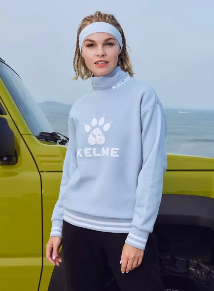 Свитшот KELME Round Neck Sweater Light Blue