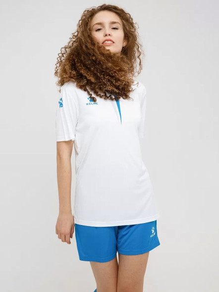 Футбольная форма KELME S/S Football Set (White/Light Blue)
