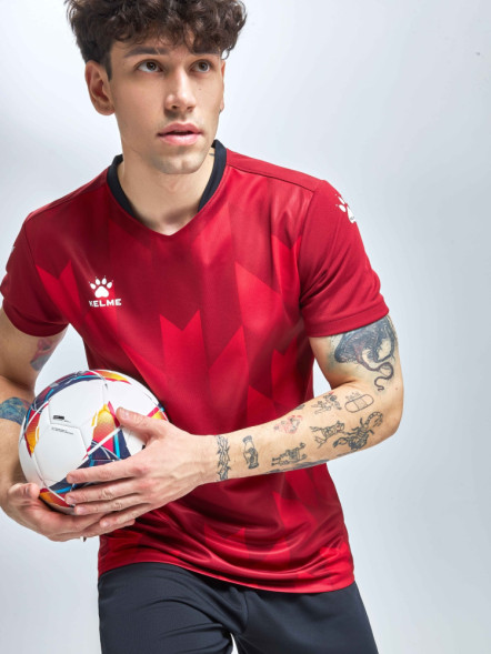 Футбольная форма KELME Short-Sleeved Football Suit (Burgundy/Black)