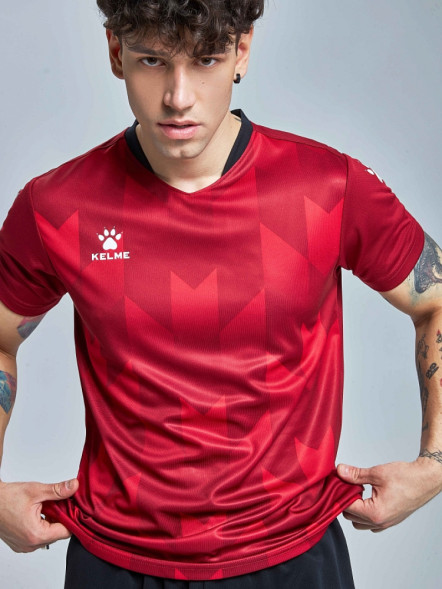 Футбольная форма KELME Short-Sleeved Football Suit (Burgundy/Black)