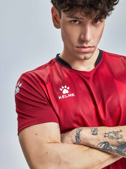 Футбольная форма KELME Short-Sleeved Football Suit (Burgundy/Black)