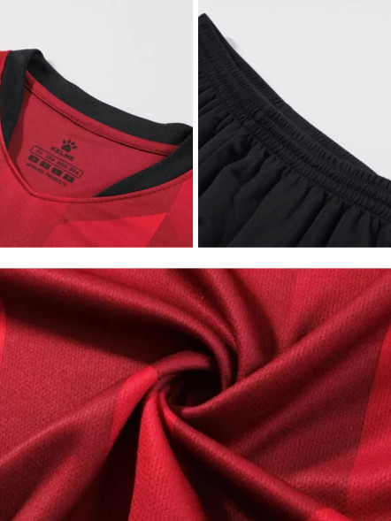 Футбольная форма KELME Short-Sleeved Football Suit (Burgundy/Black)