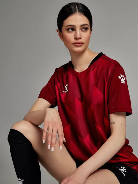 Футбольная форма KELME Short-Sleeved Football Suit (Burgundy/Black)