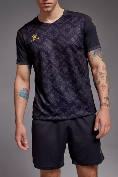 Футбольная форма KELME Short-Sleeved Football Suit Black