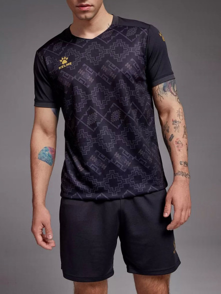 Футбольная форма KELME Short-Sleeved Football Suit Black