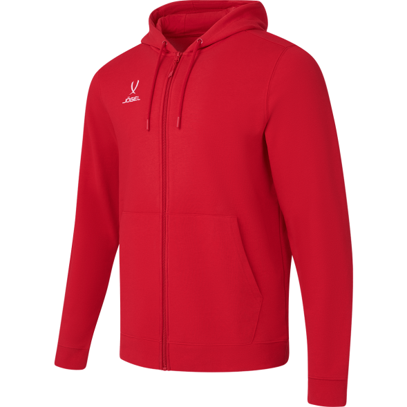 Флисовое худи на молнии JOGEL ESSENTIAL Cotton Fleece FZ Hoodie, красный