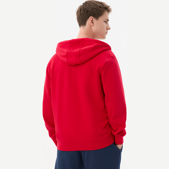 Флисовое худи на молнии JOGEL ESSENTIAL Cotton Fleece FZ Hoodie, красный