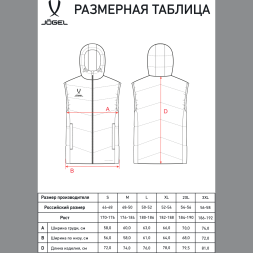 Жилет с капюшоном утепленный JÖGEL ESSENTIAL PerFormPROOF Padded Hooded Vest, темно-синий